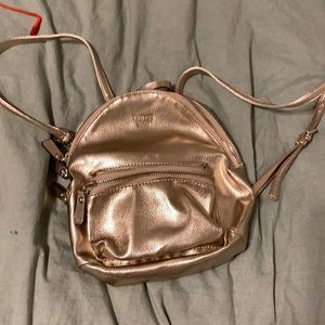 guess mini rose gold backpack